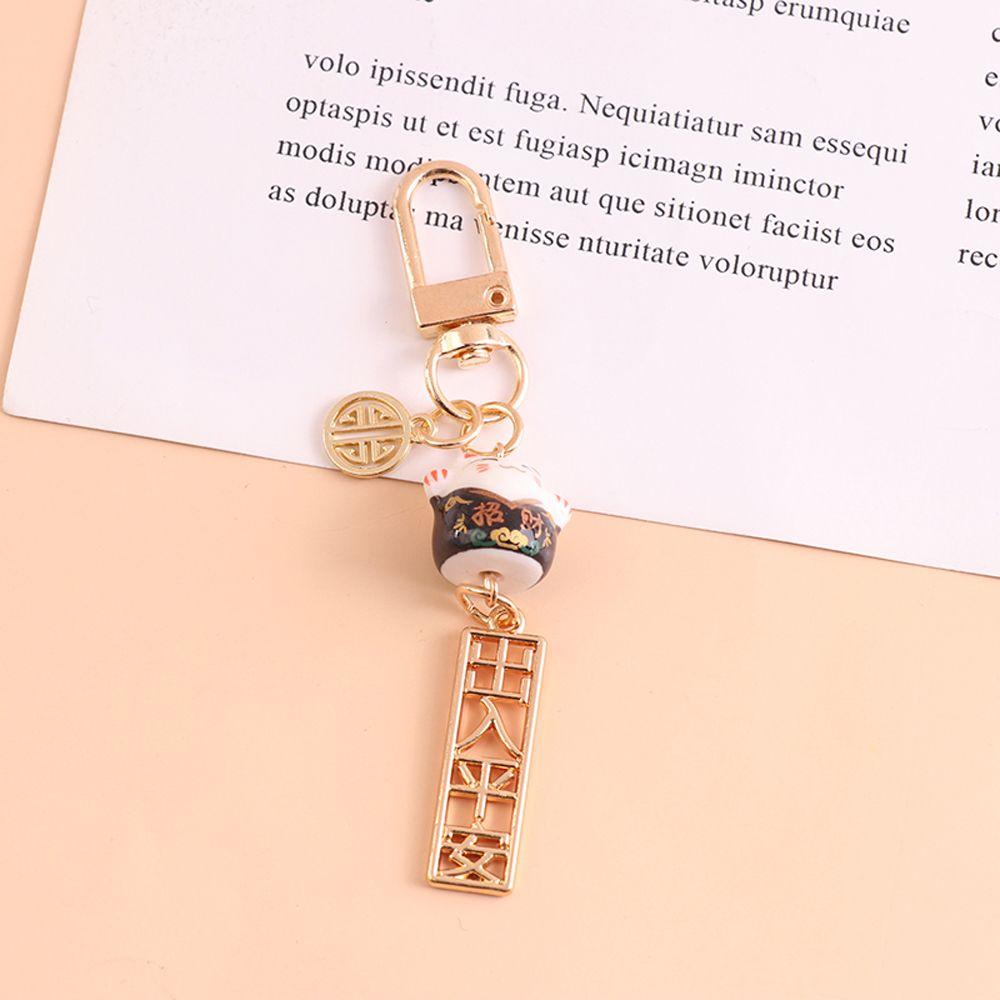

Phone Charms DIY Mobile Phone Lanyard Lucky Cat Keychain Mobile Phone Straps Maneki Neko Trinkets yellow