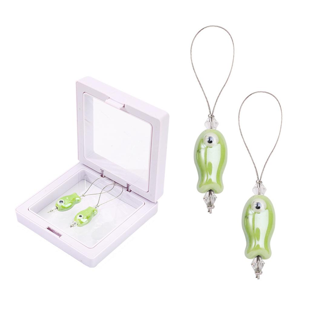 2/6Pcs Knitting Markers Crochet Stitching Markers Porcelain Pendant for Beginner Experienced Enthusiasts Knitting Craft