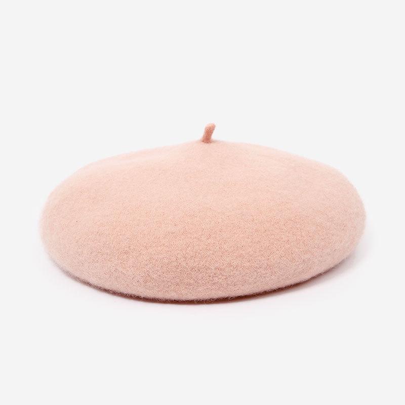 Wool Caps Felt Beret Women British Style Girls Beret Hat Lady Solid Color Winter Hats