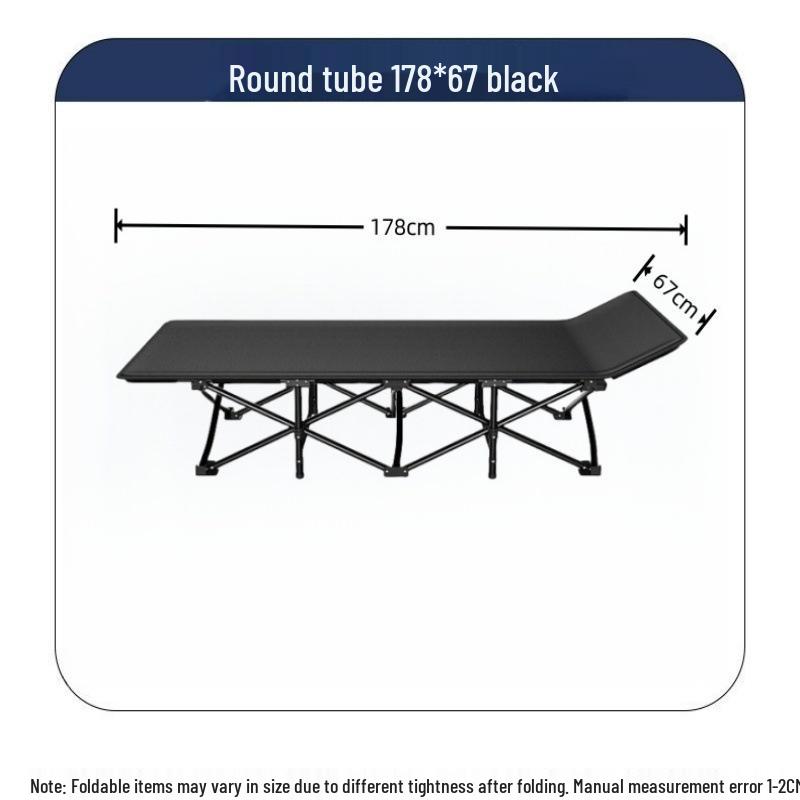 Folding Military-Style Single Recliner Bed for Outdoor or Office Use