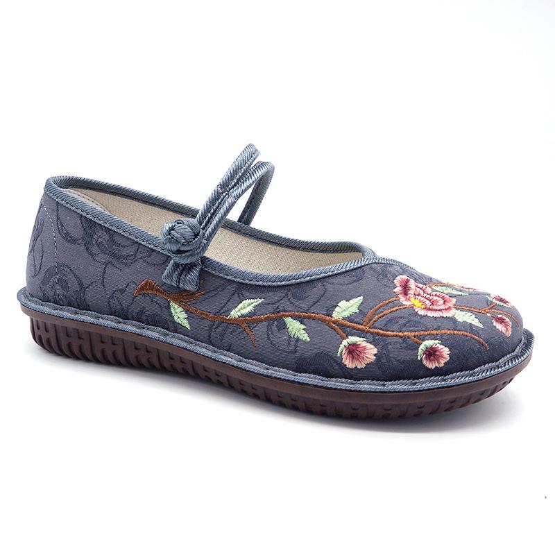 Shoes women's ****** new old ******* cloth shoes ethnic style Hanfu embroidered shoes lightweight s**t sole middle-aged and elderly mother shoes
