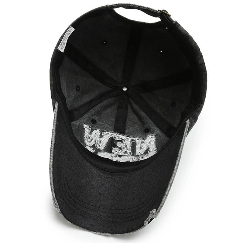 Baseball Hat Korean Y2K Girl Peaked Cap Hip Hop Holes Letter Duck Tongue Cap Women Long Brim Visors Cotton Casual Bonnet
