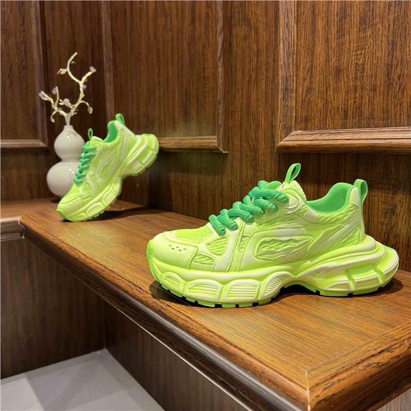Dad Shoes Summer New Low-top Leather Surface Breathable Thick Sole Comfortable Leisure Sports Dl
