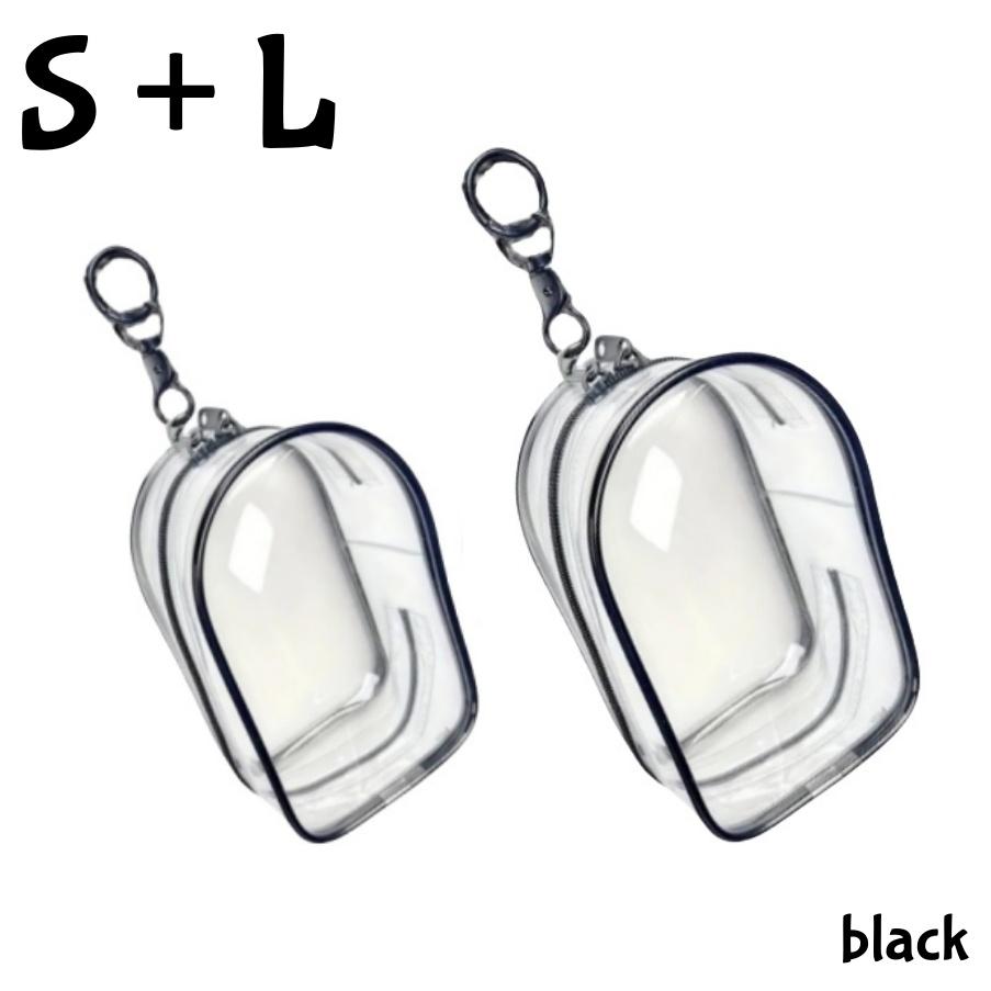 2/1 Stück Transparente Puppen-Aufbewahrungstasche für LABUBU Staubdichte Schutzbox Tragbare PVC-Plüschtier-Display-Hülle mit Schlüsselanhänger-Haken