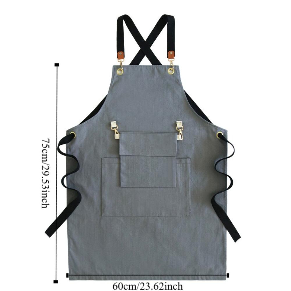 Household Work Apron Multi-Pocket Cooking Aprons Portable BBQ Aprons  Grilling
