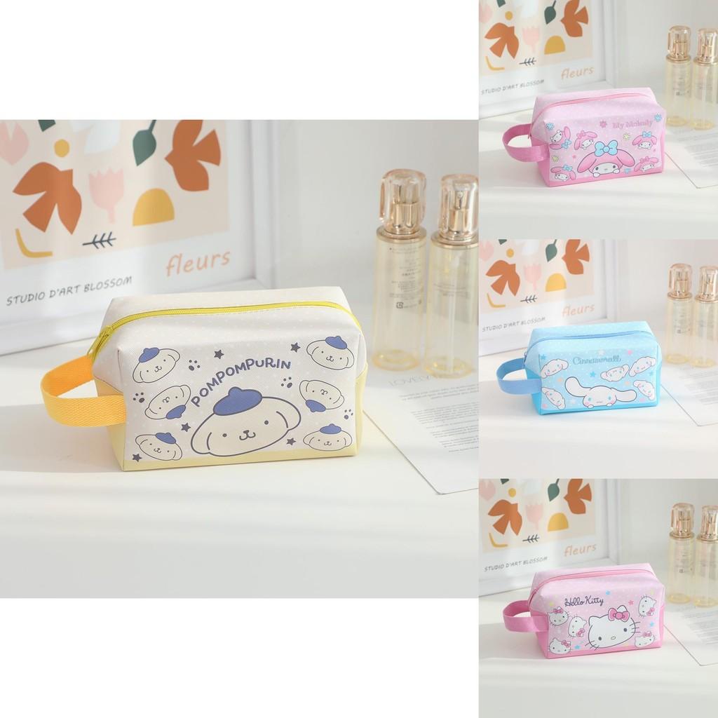 Head Pochacco Polka Dots Pu Travel Storage Bag For Cosmetics And Use Stationery