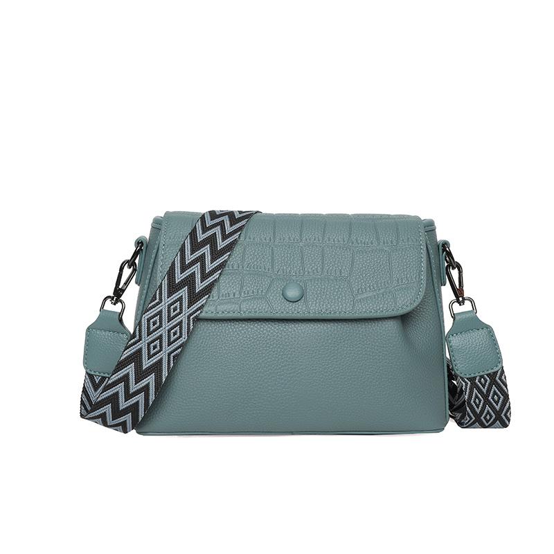 Cowhide Genuine Leather Crossbody Bag for Women Crocodile Pattern Fashion Designer Luxury Shoulder Bag