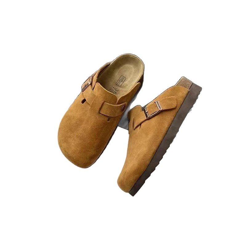 Thick-soled New Children's Half-drag Korean Version One-pedal Bag Head Slippers Boken Shoes Women's Spring Large Size 2025 Versatile