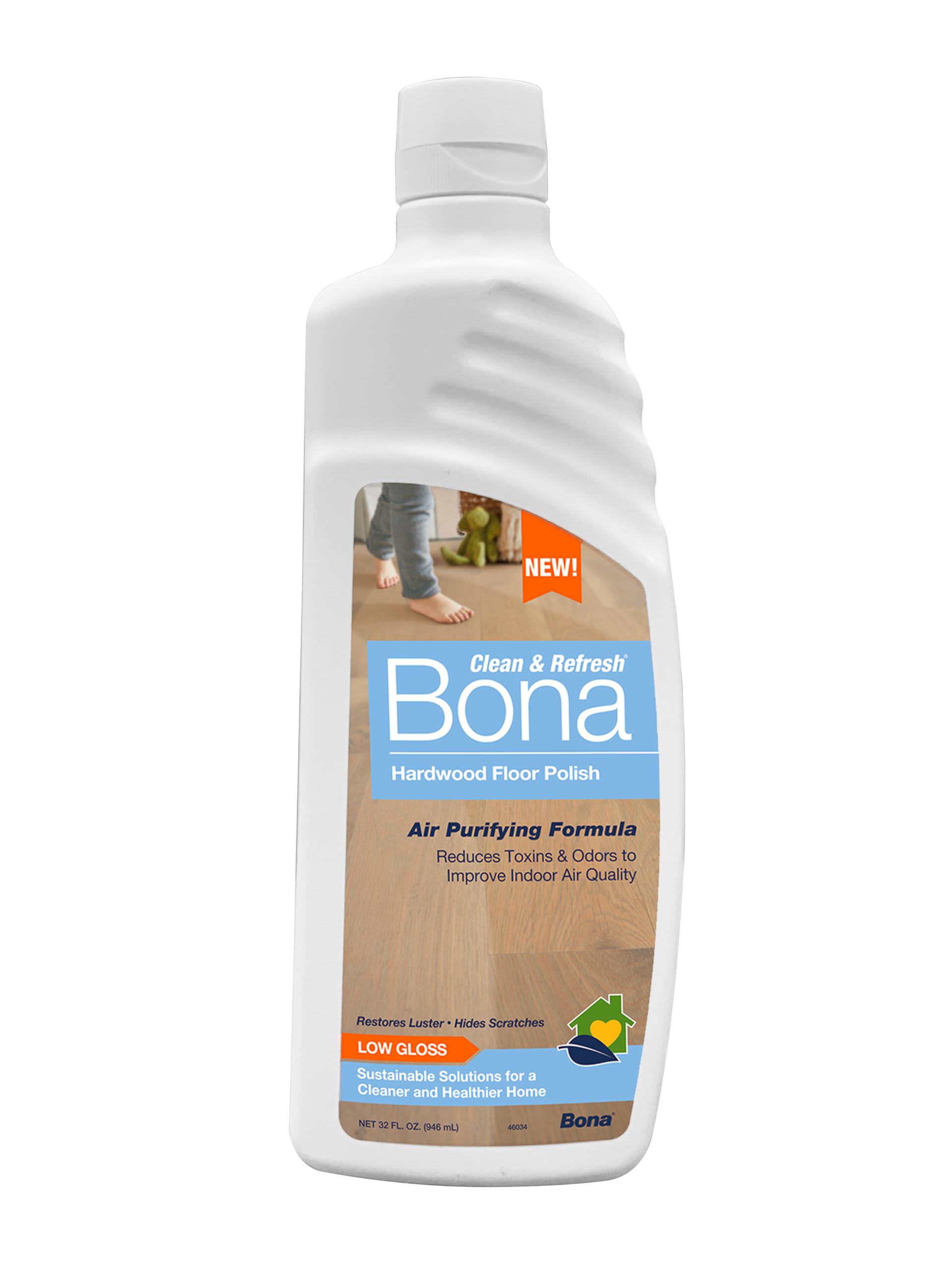 

Bona Air Clean Polish Воск для пола, очищающий воздух в вашей комнате Поглощает и расщепляет ЛОС и формальдегид