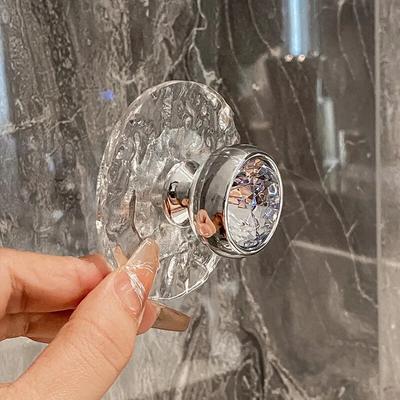 Acryl Badezimmer Transparent Haken Wand Kleiderbügel Tür Griff Handtuch Schlüssel Schmuck Lagerung Haken Küche Zubehör