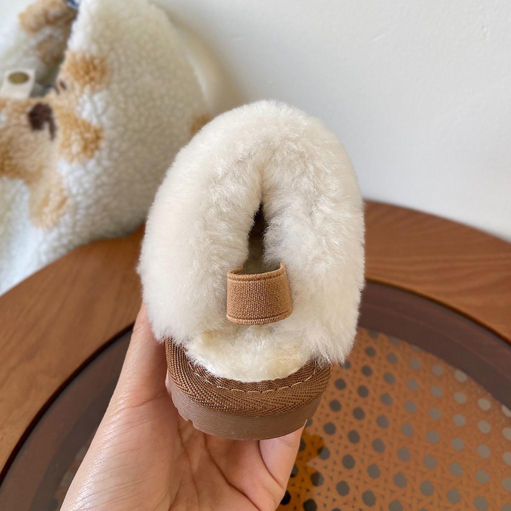 Baby Samtschuhe, Winter neue Baumwollschuhe, Mädchen warme Baumwollpantoffeln, Baby weich besohlte Lauflernschuhe