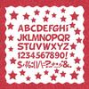 Containlol 188 Pcs Red Glitter Bulletin Board Border Poster Letter Star Cutout Set, 59 Ft Scalloped Border Trim Alphabet Letter Stars Number