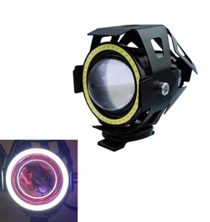 2025 LED Motorcycle Angel Eyes Motorbike LED Auxiliary Lamp U7 Headlamp Spotlights Motorcycle Headlights Super Bright 125W
