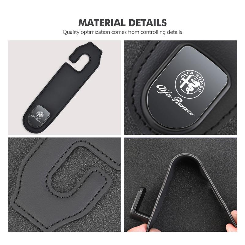Auto Rücksitz Aufbewahrung Hängehaken Handtaschen Kleiderhalter Für Alfa Romeo 159 Giulietta Giulia 147 Mito 156 159 166 GT Stelvio