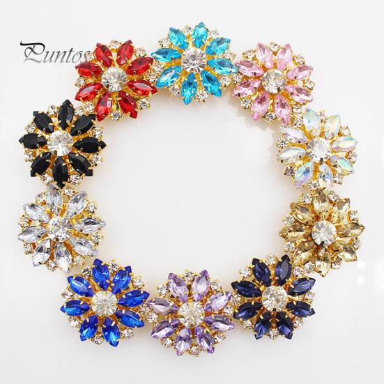 Knappetrekk Fargerike Rhinestone Mansjettknapper Avtagbar skjorte Knappeklemmer Smykker Tang Press Snap Suit Tux Tilbehør