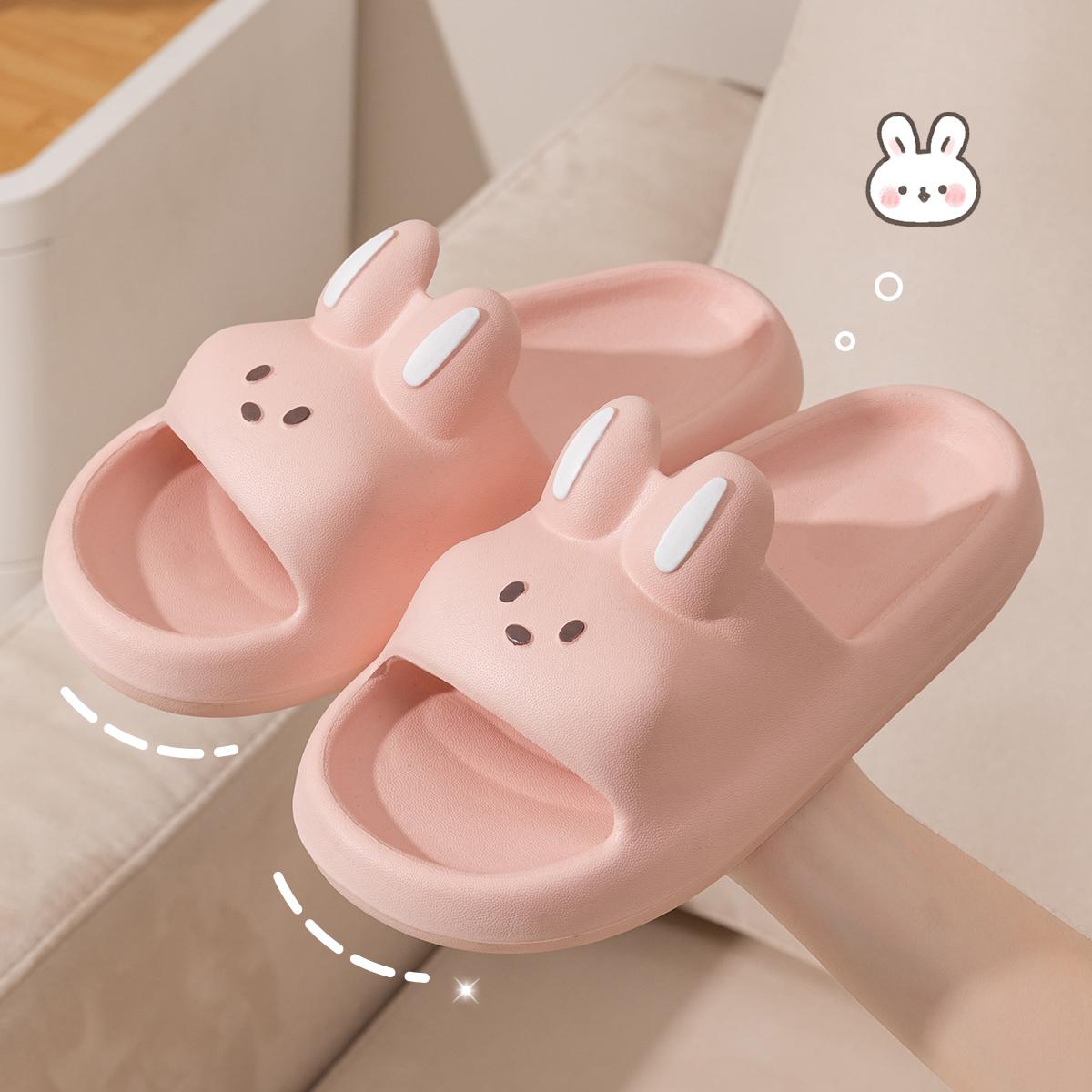 

Cute Rabbit Unisex Slippers Non-Slip Slip-On Indoor Slippers Comfortable Soft Home Slippers 36-37