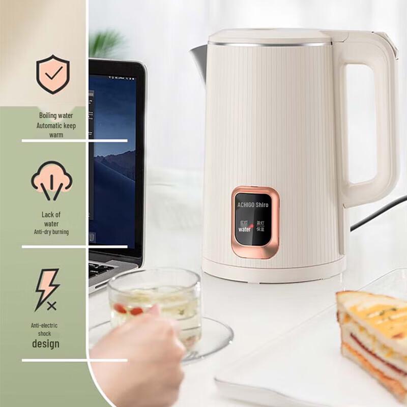 CHIGO 1.8L Double-Wall Electric Kettle