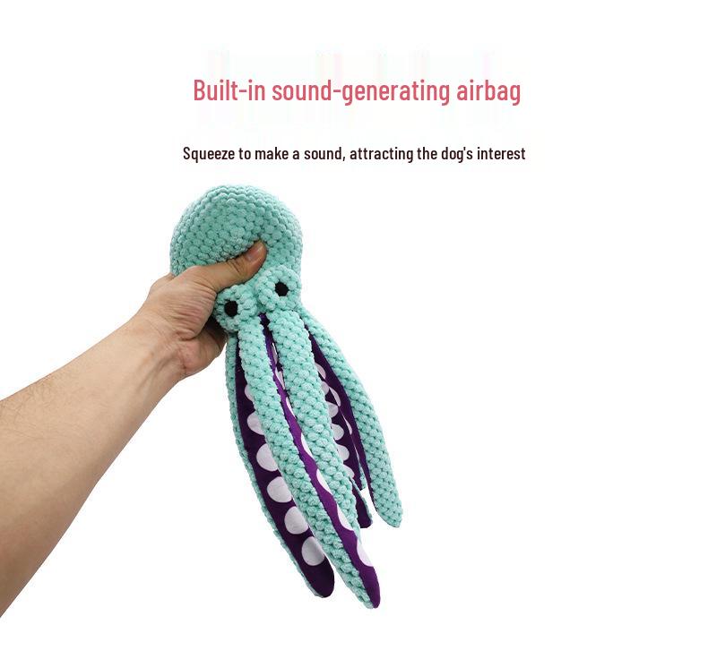 Plush Octopus Dog Toy: Interactive Sound, Anti-Boredom, Durable Companion for Large Dogs