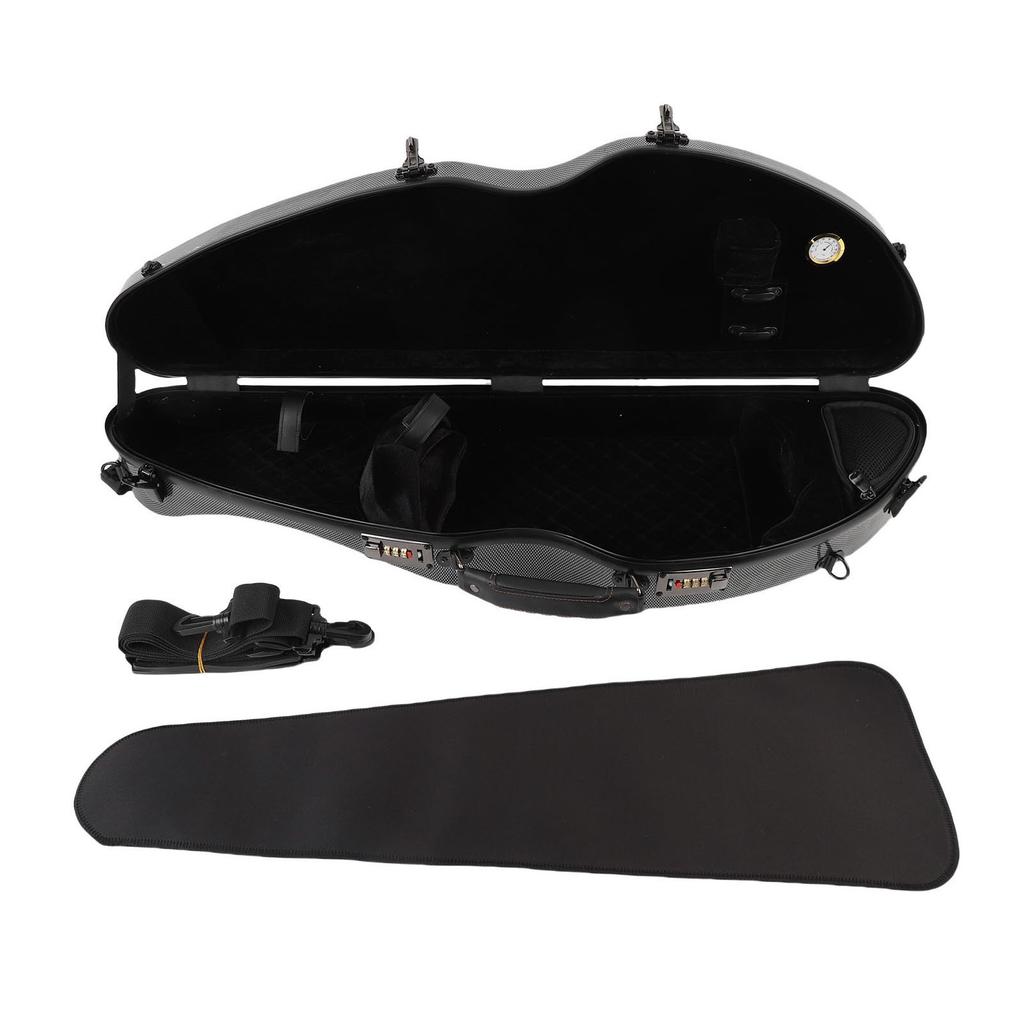 Violin Storage Box Black Color Double Straps Lightweight Carbon Fiber Portable 4 4 Full Size Violin Case with Lock