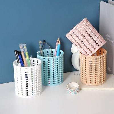 Ratanový držák na tužky Plastové studentské psací potřeby Kreativní nádoba na štětce na make-up