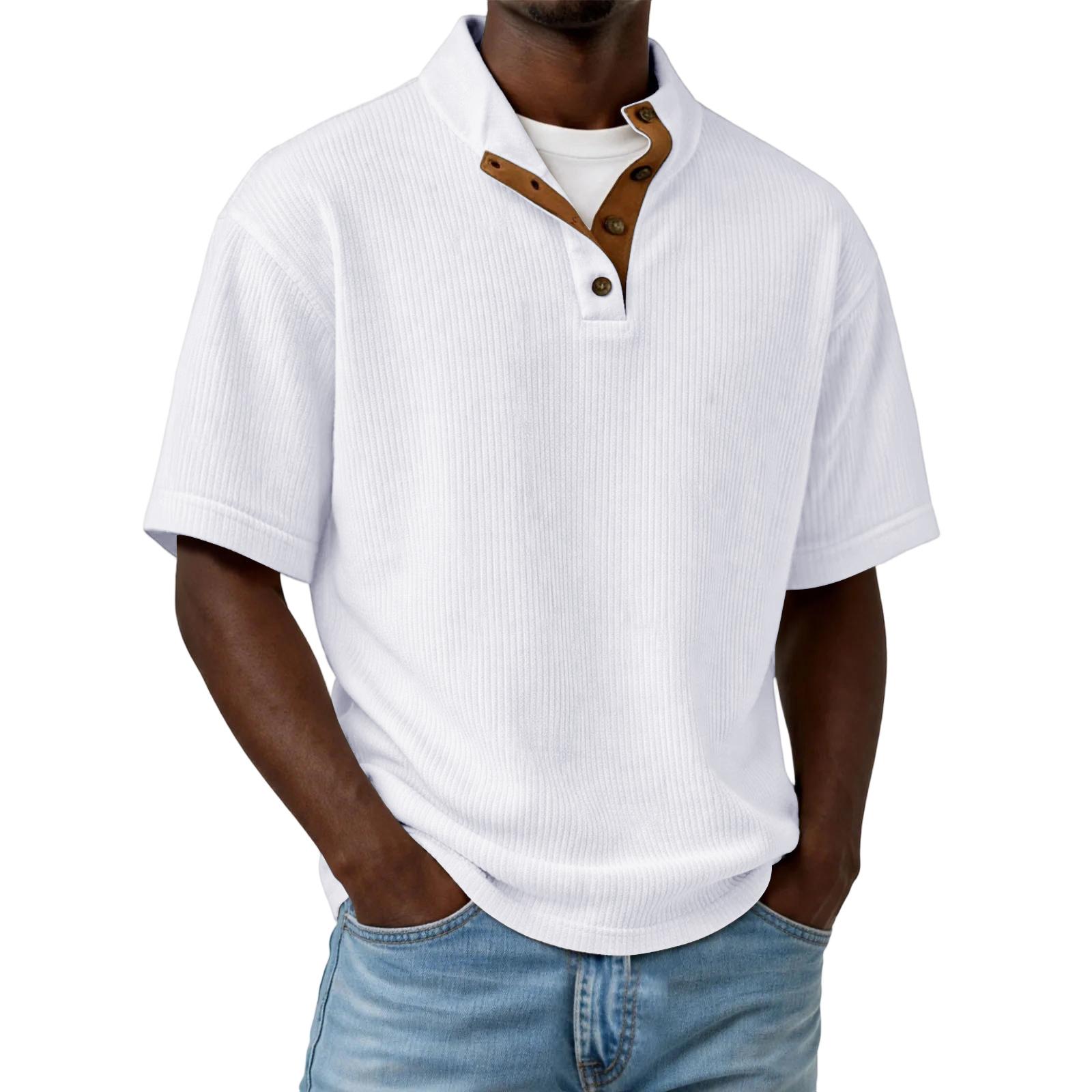 

Men s Casual Short-Sleeve Shirt XL білий