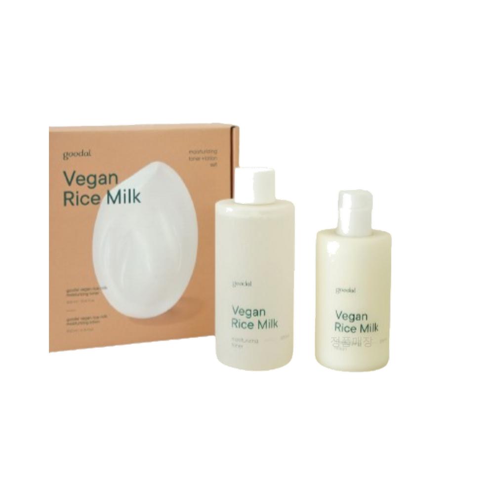 Goodal Vegan Rice Milk Moisture Toner Lotion Skin 2-Piece Set Vegan Cosmetics