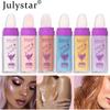 Make-up Fee Pat Puder Set Gesicht Dreidimensionales Contouring Glitzer Körperaufhellung Perlmuttfarbenes Highlight-Puder Set