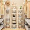 8-layer Stackable Shoe Rack, Suitable for DIY Free-standing Shoe Storage Bags In Wardrobes, Small and Narrow Spaces, Plastic