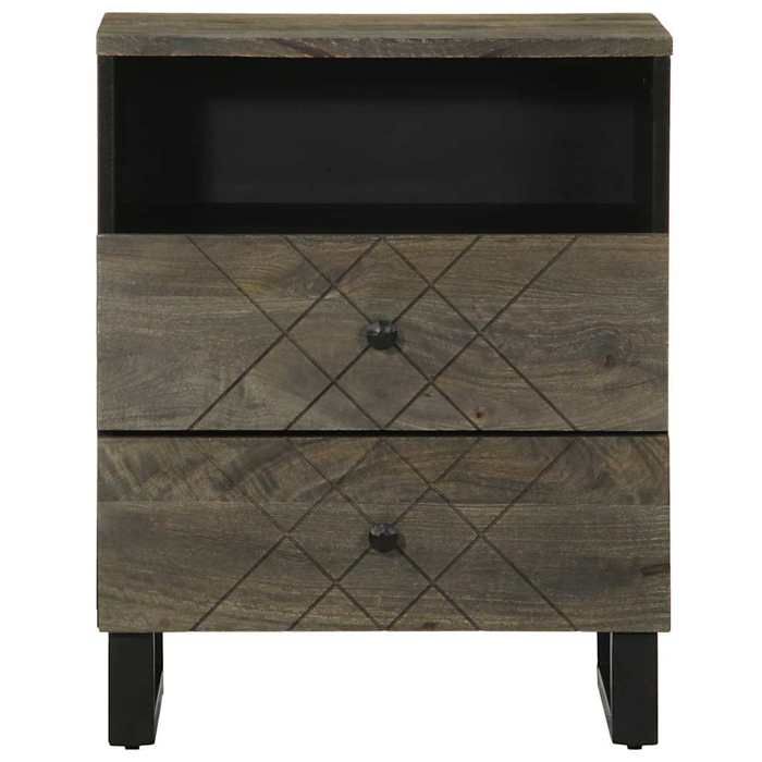 VidaXL Table de chevet noir 50x33x62 cm bois de manguier solide, table d'appoint, armoire de lit, table d'appoint pour la 4017694