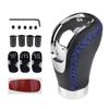 5/6 Speed Universal Replacement Manual Car Hoodie Gear Stick Shift Knob Modified Stick R PU Leather Gearshift Head Gear Knob Set
