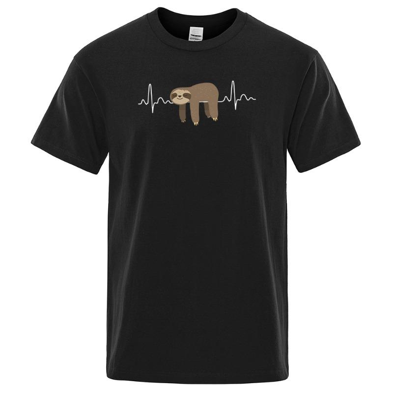 Sloth Resting On Tummy Printing Unisexs T Shirts Crewneck Soft TShirts Comfortable S3XL Tee Shirts Oversized Casual TShirt Unisex