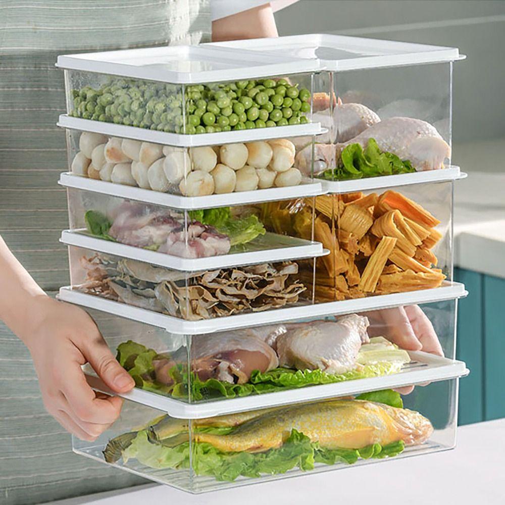 

Пластиковый корпус большой емкости с крышкой, ящик для хранения, портативный пищевой контейнер для еды