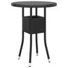 Vidaxl 3-Piece Garden Furniture Set, Poly Rattan, Black