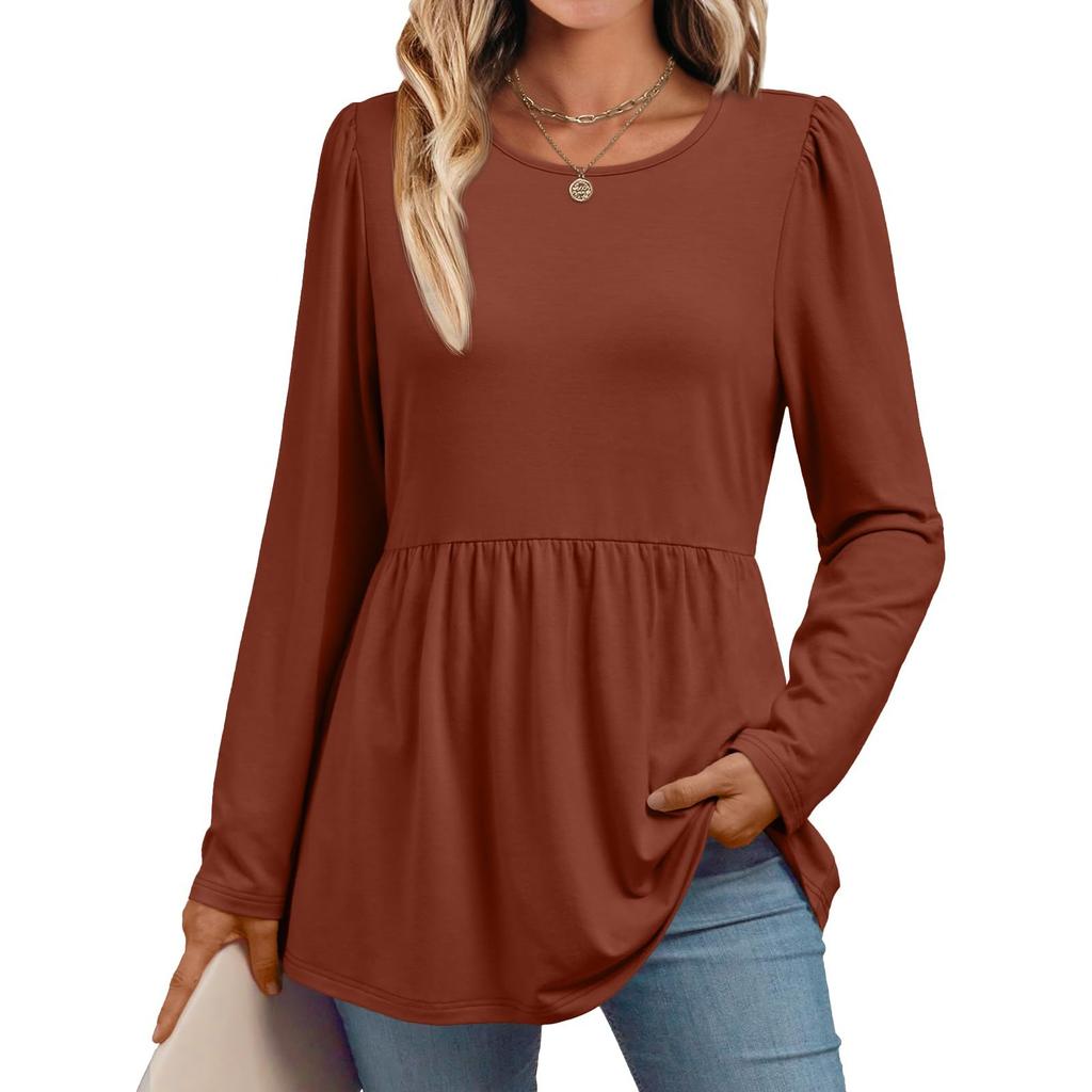 Women's casual long-sleeved tops
