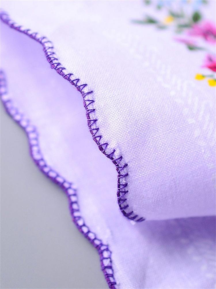 12 PCS Ladies' Handkerchiefs Small Cotton Handkerchiefs Pure Cotton Classic Sweat Wipes Women's Handkerchiefs Square Scarves