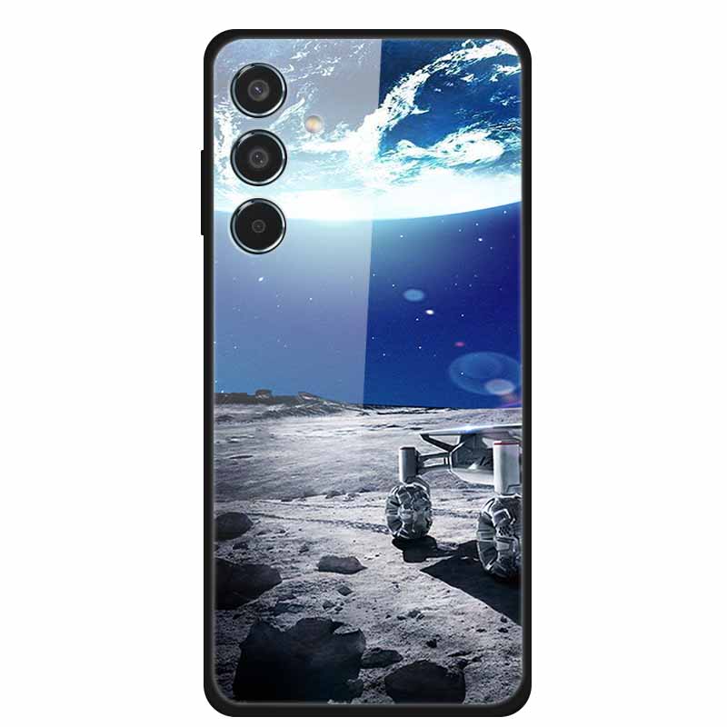 Tempered Glass Case For Samsung S25 Plus Case S 25 Plus Hard Back Cover For Samsung Galaxy A16 M55 A55 Phone Case Soft Bumper