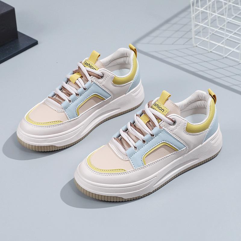

[Customized] JHF37 new color matching casual shoes 2025 spring and summer height increase wear-resistant versatile board shoes women s sports 40