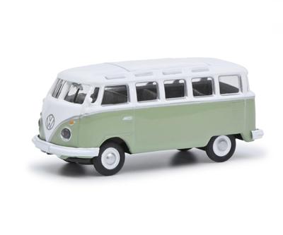 Schuco Volkswagen T1 Samba Schuco Samba Diecast Araba HO Ölçeği 1/87 Yeşil/Beyaz