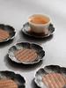 GuYinTang Alloy Vine Rattan Tea Cup Mat Heat Resistant Pad Retro Tea Tray Anti-Scalding High-End Sensation Tea Ceremony Acces...