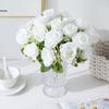 3pcs/5pcs Silk Artificial Flower Rose Outdoor Wedding Bouquet Christmas Decorate Home vase table Party Scrapbook Diy gift wreath