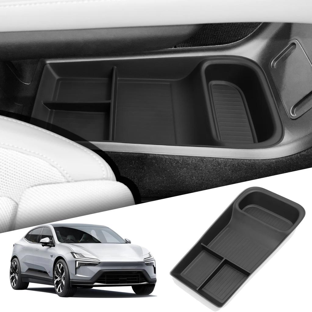 Ergonomic Automotive Center Console Organizer Tray None Toxic TPE Storage Box Solution For Vehicles Neat Interior Space