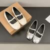 2025 New French Beautiful Ballet Mary Jane Shoes Women's Summer Outer Wear Skirt Summer Silver Light Mouth Single Shoes Women