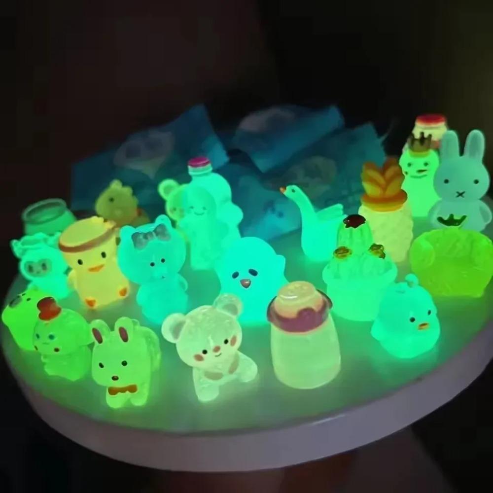 10pcs Luminous Animal Blind Bag Mini Blind Box Toys Cute Simulation Animal Model Kids Gifts Surprise Blind Bag Random