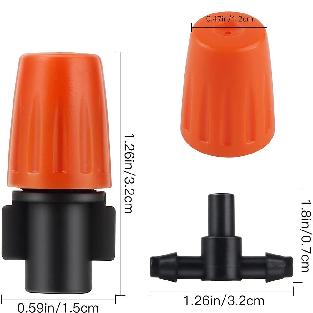 10pcs Atomizing Nozzle Drippers, Adjustable Garden Irrigation Nozzle, Micro Auto  Irrigation System Garden/Roof Cooling Nozzle
