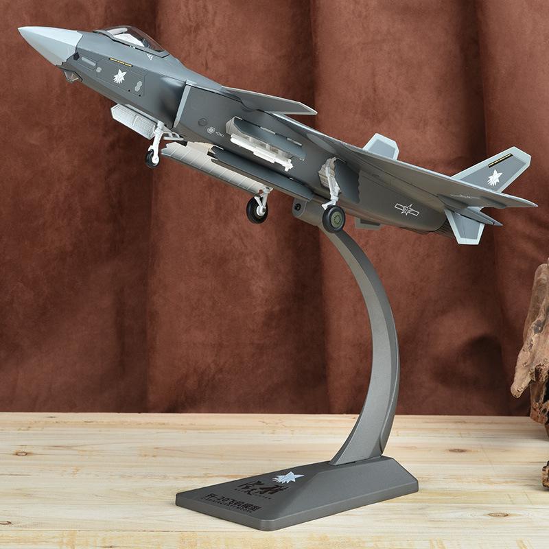 J-20 Stealth Fighter 1:60 Alloy Display Model - Static Aviation Military Gift