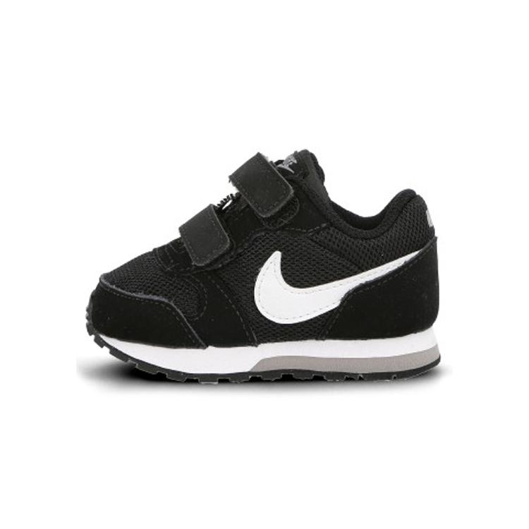 New Nike MD Runner 2 Slip Resistant Cushioning Low Top Running Shoes Black White Infant And Toddler 806255-001