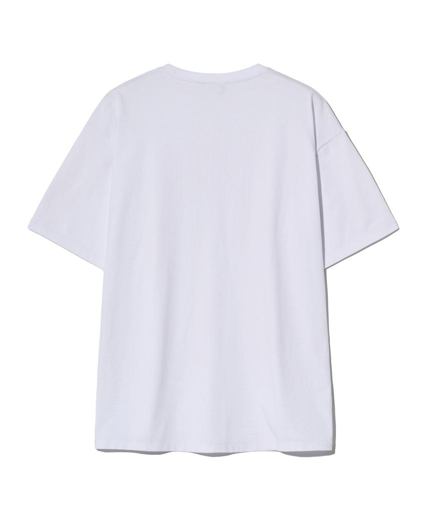YALE [Premium Cotton] Reporter Cotton Short Sleeve T-Shirt White