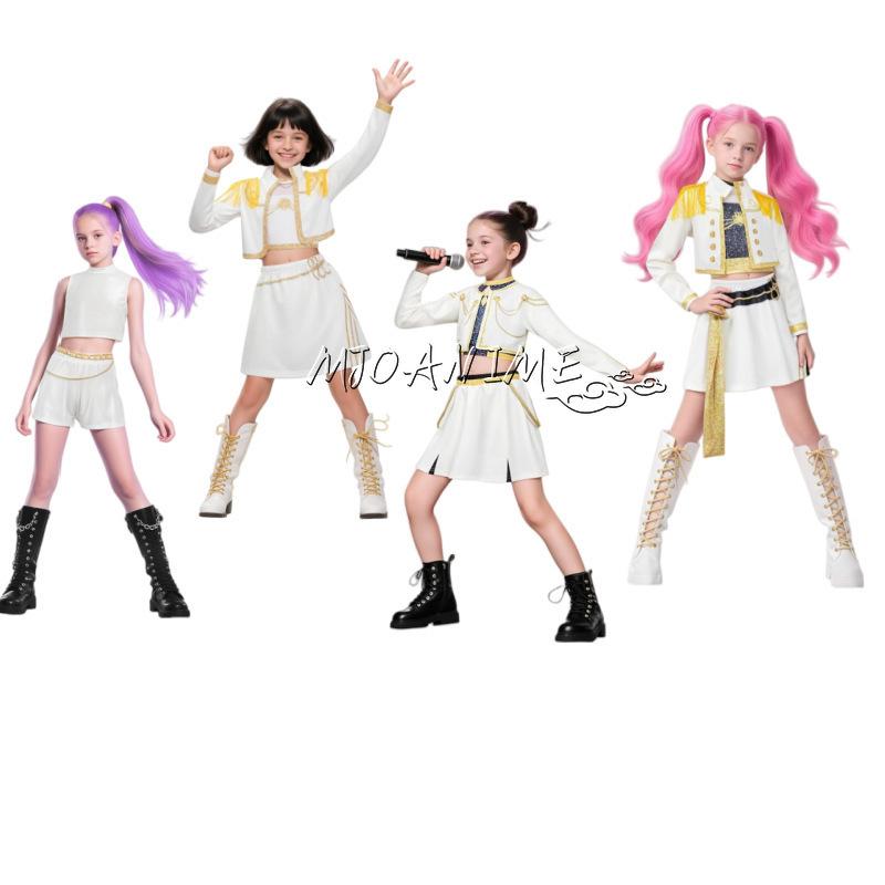 2025 Kpop Demon Hunter Cosplay Costume Rumi Zoey Mira Cosplay Girls Style Stage Performance Clothes Halloween