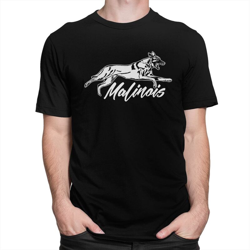 Custom Cool Belgian Shepher Malinois T Shirt Men Short Sleeves Pure Cotton Tshirt Casual Tee Tops Streetwear Tshirt