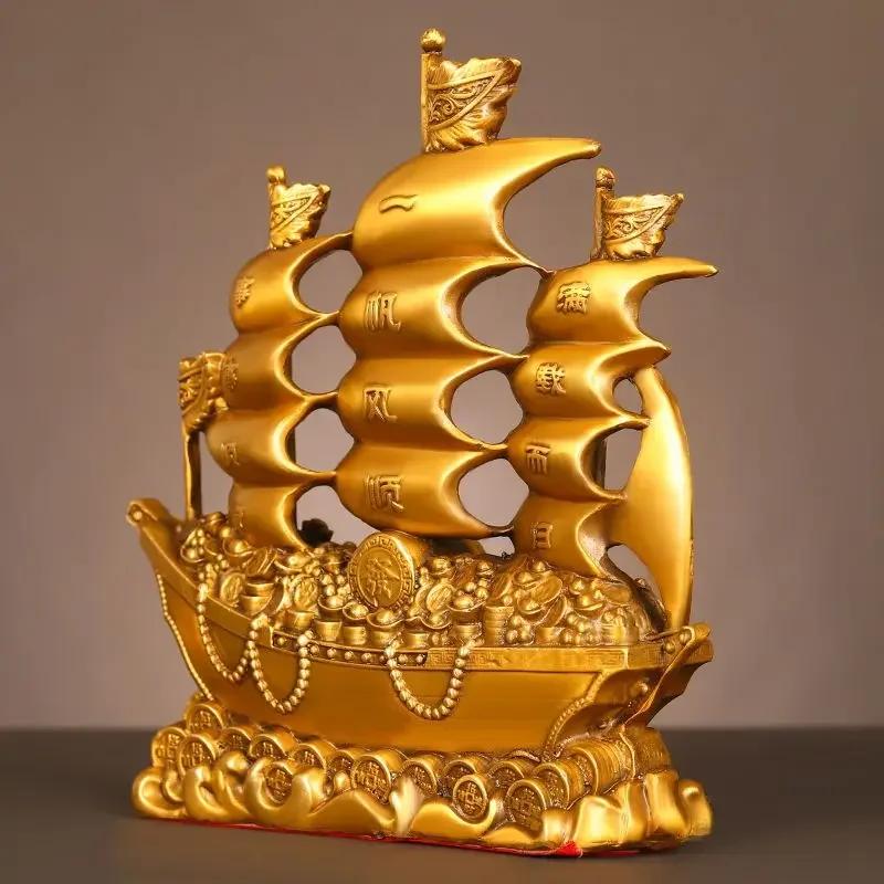 Reine Kupfer Drachenboot Ornamente Gute Fahrt Voller Drachenboot Wohnzimmer Büro Schreibtisch Dekoration